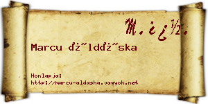 Marcu Áldáska névjegykártya